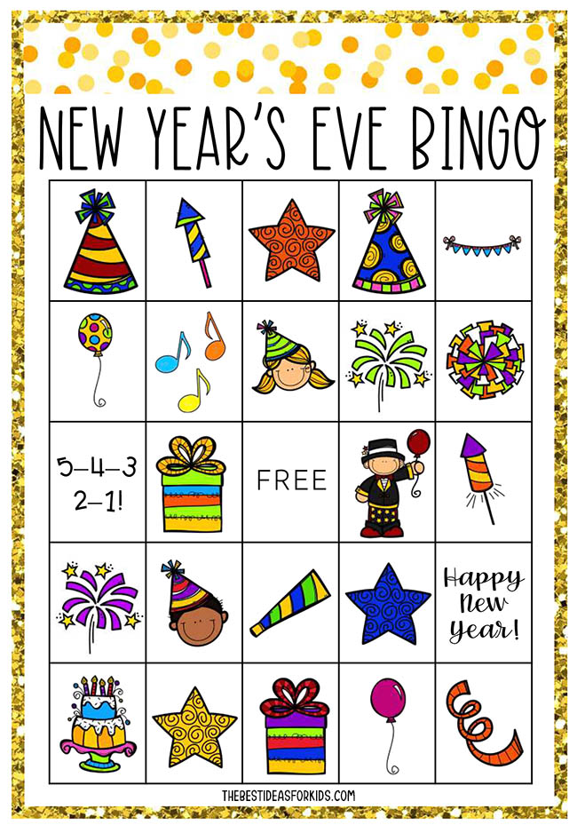 New Years Bingo 2020 Printable
